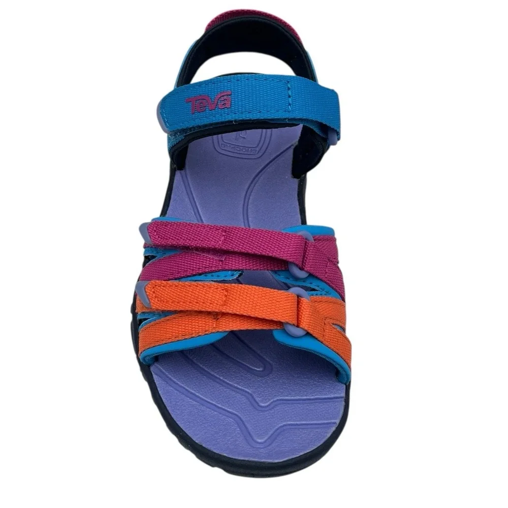 Teva Tirra Little Girls Sport Sandal Size 11 Blue Rose Multi Open Toe Adjustable
